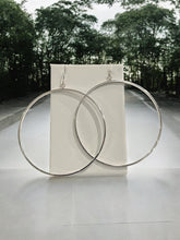 Load image into Gallery viewer, Silver Radiance Extra-Large Hoop Earrings