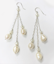 Load image into Gallery viewer, Baroque Pearl Chandelier Earring in Sterling Silver