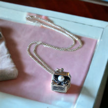 Load image into Gallery viewer, Treasure Box Pearl Pendant in Sterling Silver