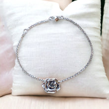 Load image into Gallery viewer, Single Rose Bracelet in Sterling Silver