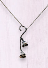 Load image into Gallery viewer, Lullaby Rose Vertical Pendant in Sterling Silver