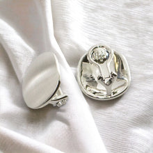 Load image into Gallery viewer, Button Clip-on Earring in Sterling Silver