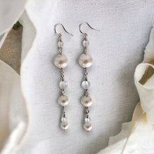 Load image into Gallery viewer, Pearl Bead Dangle Earring in Sterling Silver