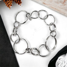 Load image into Gallery viewer, Circle Hoop Bracelet in Sterling Silver