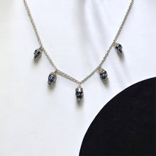 Load image into Gallery viewer, Freddie Five Skull Pendant in Sterling Silver