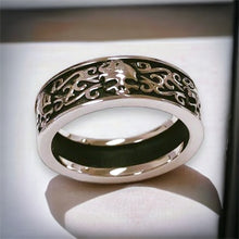 Load image into Gallery viewer, Skull Wedding Band in Sterling Silver