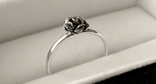 Load image into Gallery viewer, Tiny Rose Stack Ring in Sterling Silver