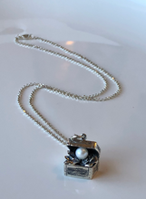 Load image into Gallery viewer, Treasure Box Pearl Pendant in Sterling Silver