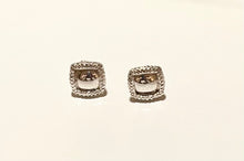 Load image into Gallery viewer, Twisted Square Post Earring in sterling silver