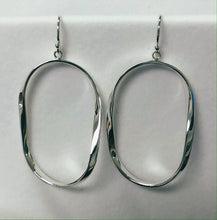 Load image into Gallery viewer, Large Twisted Hoop Earring in Sterling Silver
