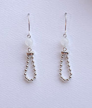 Load image into Gallery viewer, Moonstone Chain Drop Earring in Sterling silver