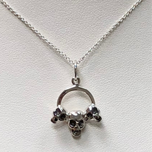 Load image into Gallery viewer, Three Skulls in Sterling Silver