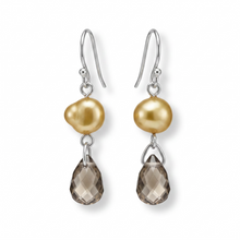 Load image into Gallery viewer, Freshwater Pearl Briolette Drop Earring in Sterling Silver