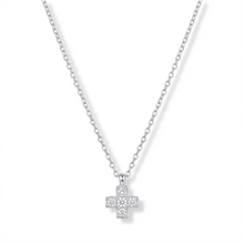 Load image into Gallery viewer, Cross Pendant with CZ's in Sterling Silver
