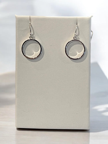 Petite Silver Halo Hoops