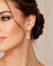 Load image into Gallery viewer, Quiet Pearl Drop Earrings in Sterling Silver