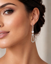 Load image into Gallery viewer, Moonstone Chain Drop Earring in Sterling silver