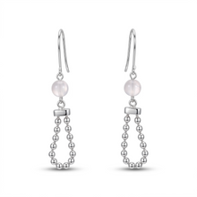 Load image into Gallery viewer, Moonstone Chain Drop Earring in Sterling silver