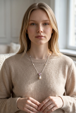 Load image into Gallery viewer, Blush Heart Pearl Pendant in Sterling Silver