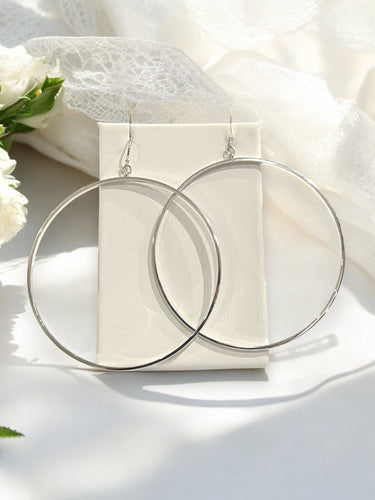 Silver Radiance Extra-Large Hoop Earrings