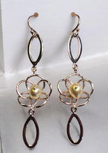 Load image into Gallery viewer, Flower with Freshwater Pearl Nugget Earring in Sterling Silver
