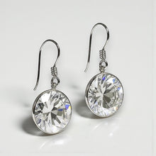 Load image into Gallery viewer, Round CZ Earring in Sterling Silver