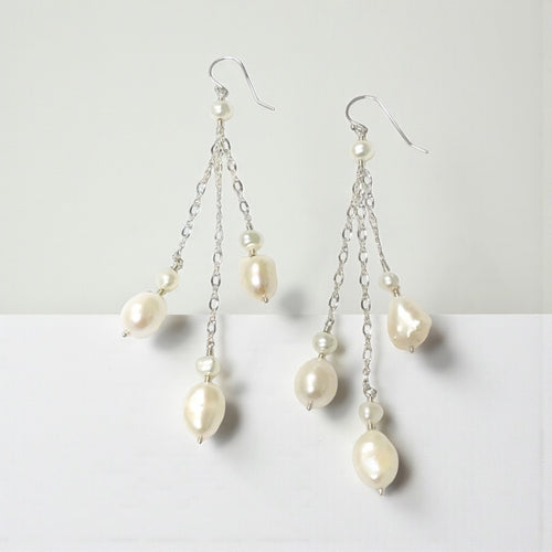 Bardot Pearl Waterfall Earrings