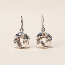Load image into Gallery viewer, Twisted Love Knot Earring in Sterling Silver