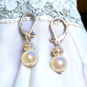 Genuine Pearl Drop Earring in sterling silver