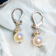 Load image into Gallery viewer, Genuine Pearl Drop Earring in sterling silver