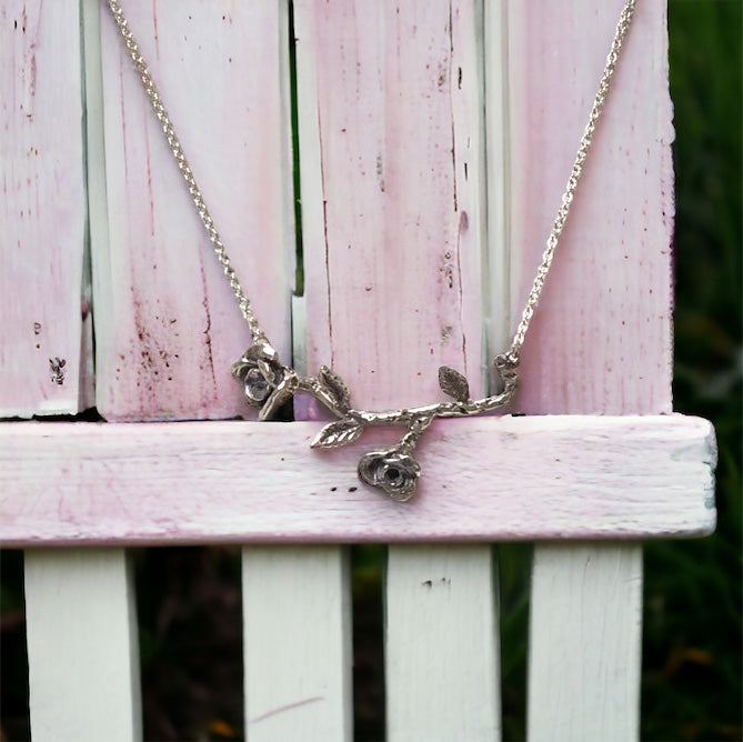 Lullaby Rose Pendant in Sterling Silver
