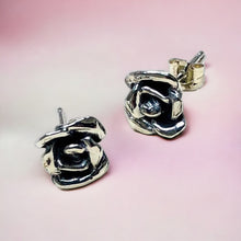 Load image into Gallery viewer, Rose Post Earring in Sterling Silver