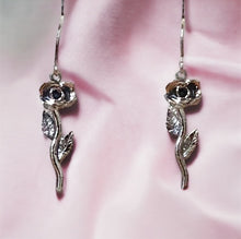 Load image into Gallery viewer, Rose Vine Earrings in Sterling Silver