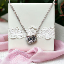 Load image into Gallery viewer, Lullaby Tiny Rose Pendant in Sterling Silver