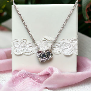 Lullaby Tiny Rose Pendant in Sterling Silver