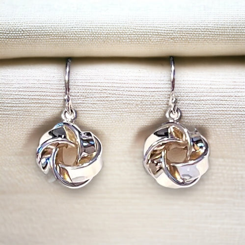 Twisted Love Knot Earring in Sterling Silver
