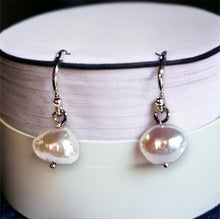 Load image into Gallery viewer, Lavender Nugget  Freshwater Pearl Earring in Sterling Silver