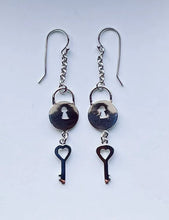 Load image into Gallery viewer, Key to My Heart Earring in Sterling Silver