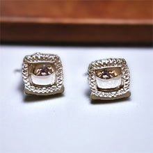 Load image into Gallery viewer, Twisted Square Post Earring in sterling silver