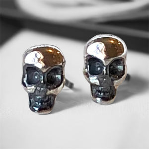 Skull Earrings on Sterling Silver Post