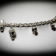 Load image into Gallery viewer, Freddie the Deadhead and Friends Skull Bracelet in Sterling Silver