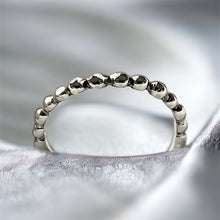 Load image into Gallery viewer, Beaded Stack Ring in Sterling Silver