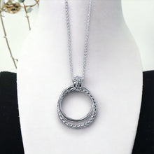 Load image into Gallery viewer, Twisted Hoop Pendant in Sterling Silver