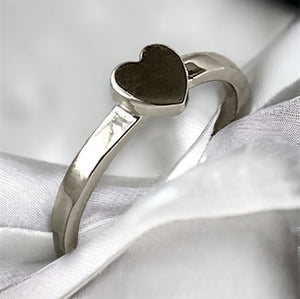 Heart Stack Ring in Sterling Silver