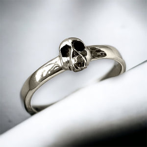 Skull Stack Ring in Sterling Silver