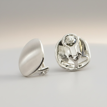 Load image into Gallery viewer, Silk Button Clip-On Earrings