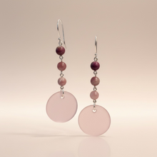 Load image into Gallery viewer, Pink Ocean Breeze Earrings in Sterling Silver