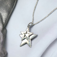 Load image into Gallery viewer, Double Star Pendant in Sterling Silver