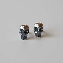 Load image into Gallery viewer, Freddie Skull Stud Earrings in Sterling Silver