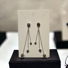 Load image into Gallery viewer, Skull Dangle Earrings with Sterling Silver Chain